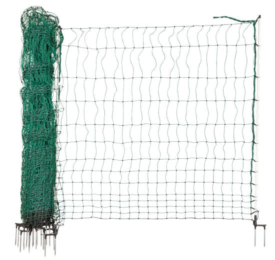 AKO Kippennet Maxi 122cm-25m. dubbele pen Groen/wit
