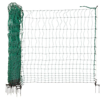 AKO Kippennet Maxi 122cm-25m. dubbele pen Groen/wit