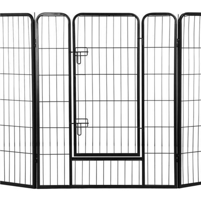 Topmast Puppyren Premium Zwart Gecoat - 640 cm | 100 cm hoog