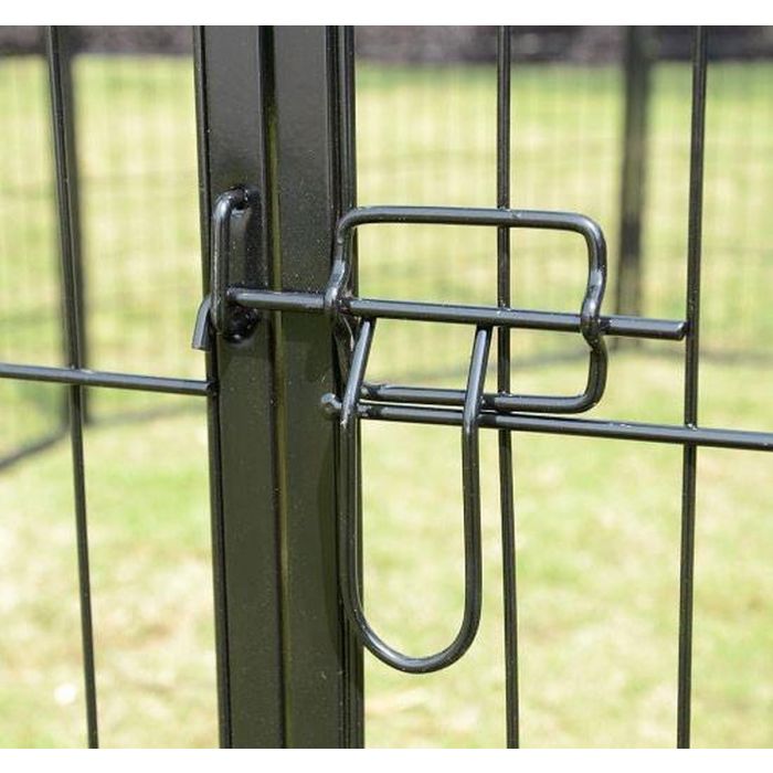 Topmast Puppyren Premium Zwart Gecoat - 640 cm | 100 cm hoog