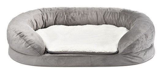 TOPMAST ORTHOPEDISCH HONDENBED - 100 X 65 X 24 CM - GRIJS