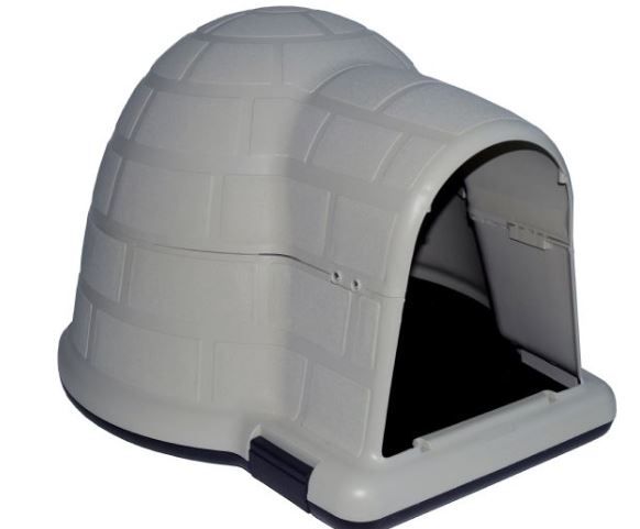 Topmast Hondenhok Iglo - kunststof met deur 80 X 68 X 53 cm