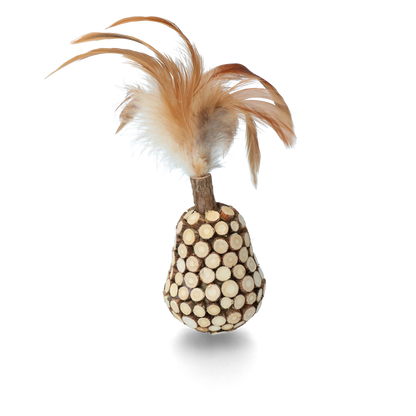 Addicted! Wooden Wobbler with Feathers