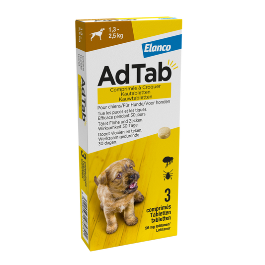 Elanco AdTab kauwtabletten hond (1,3 - 2,5 kg)