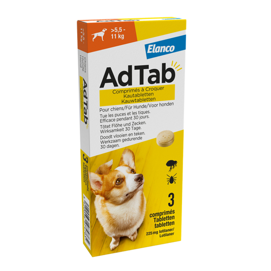 Elanco AdTab kauwtabletten hond (>5,5 - 11 kg)