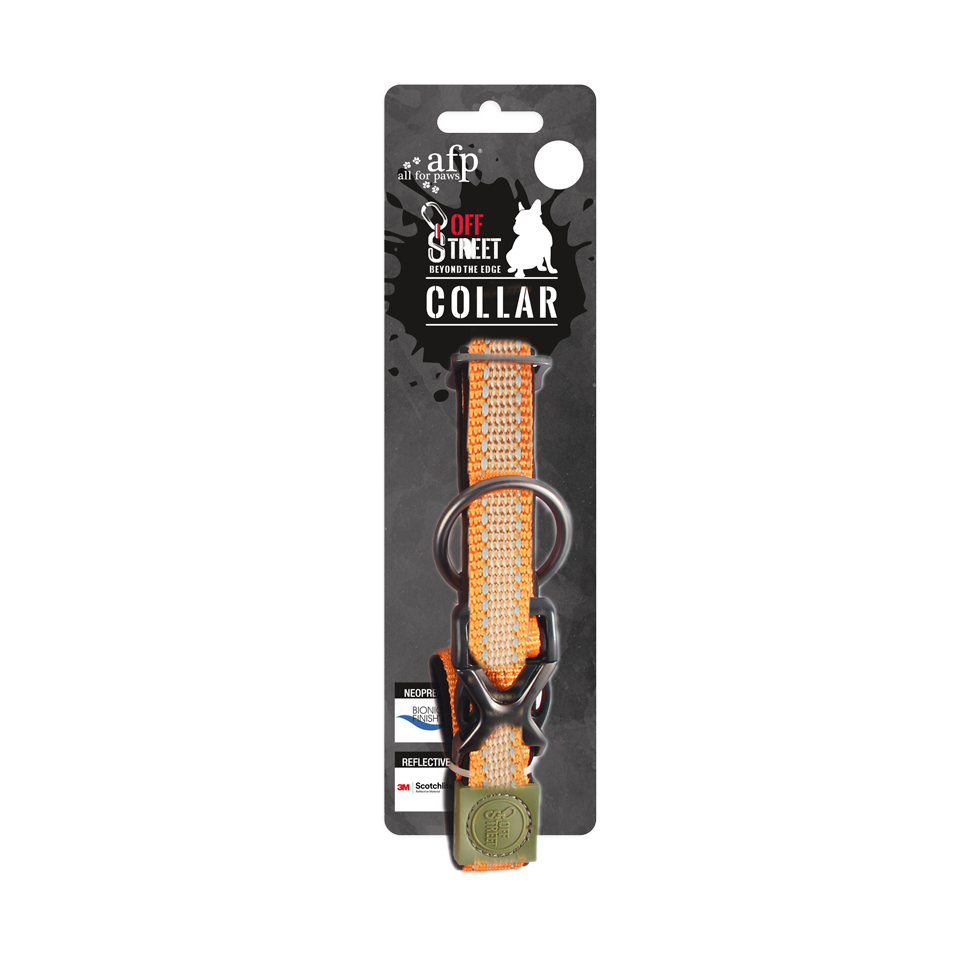 AFP Off Street - Dog Collar Mandarijn S