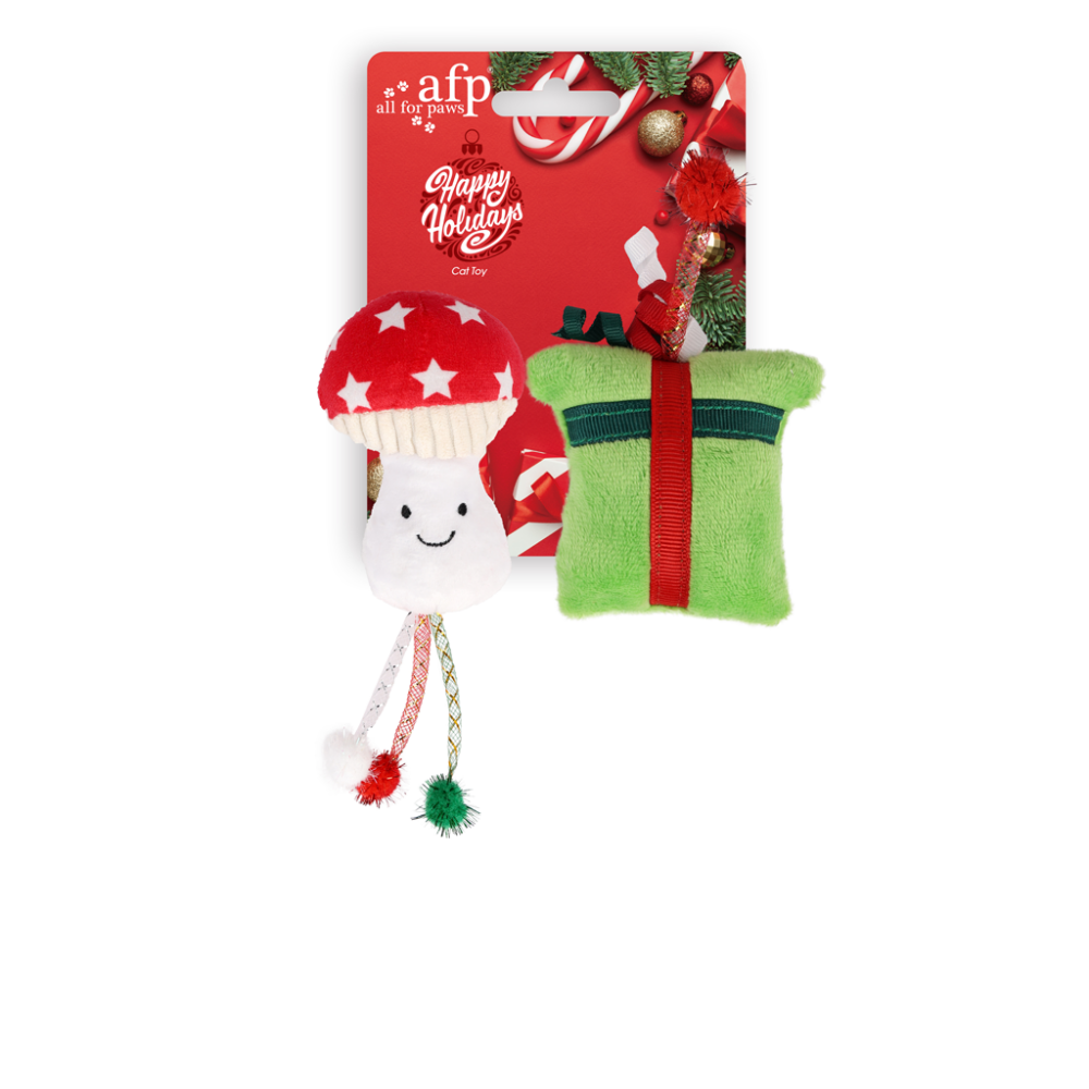AFP Happy Holidays 2-Pack Paddenstoel & Cadeaudoos