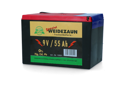 Batterij EG super 9V / 55Ah (H11,5 x L16,5 x B11,2 cm) 55 Ah