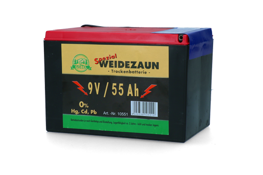 Batterij EG super 9V / 55Ah (H11,5 x L16,5 x B11,2 cm) 55 Ah