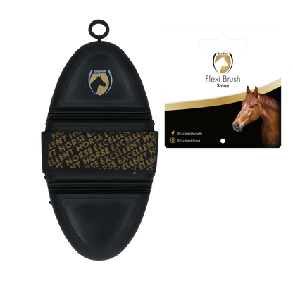 Excellent Horse Flexi Brush Shine Black