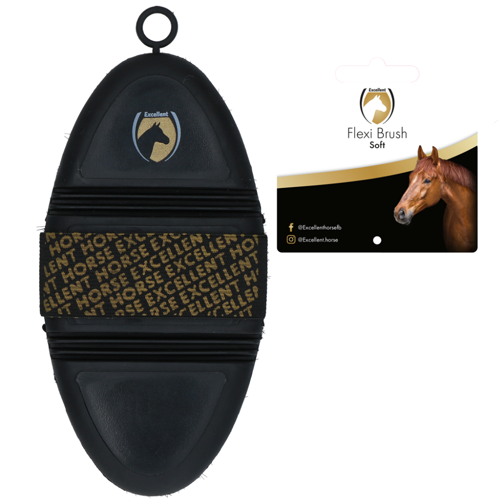 Excellent Horse Flexi Brush Soft Black
