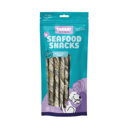 Braaaf Seafood Braaaf Salmon roll sticks 20 cm 8 pcs