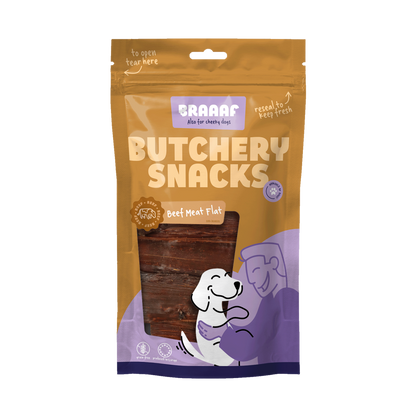 Braaaf Butchery Snacks Rundvlees plat 125 g