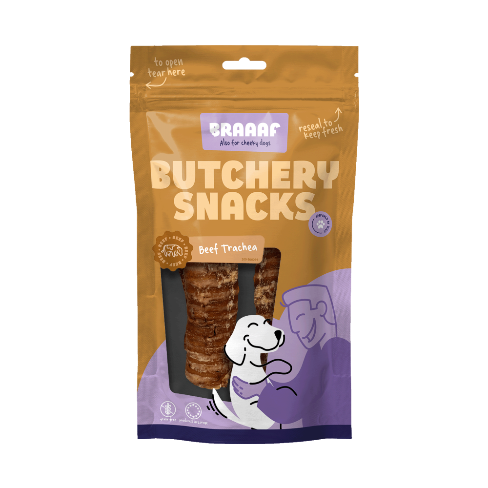 Braaaf Butchery Snacks Runderluchtpijp 85 g