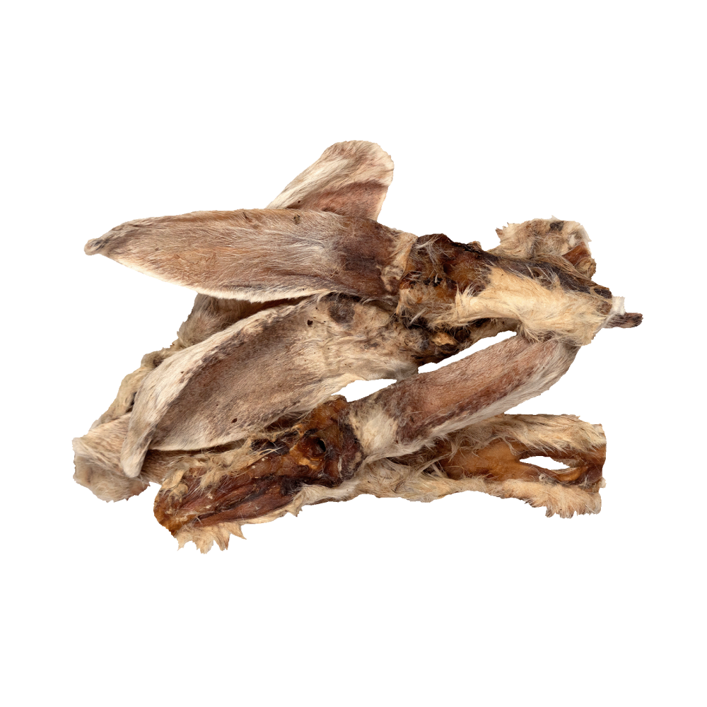 Braaaf Butchery Snacks Konijnenoren met haar 80 g