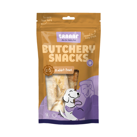 Braaaf Butchery Snacks Konijnenpootjes 100 g