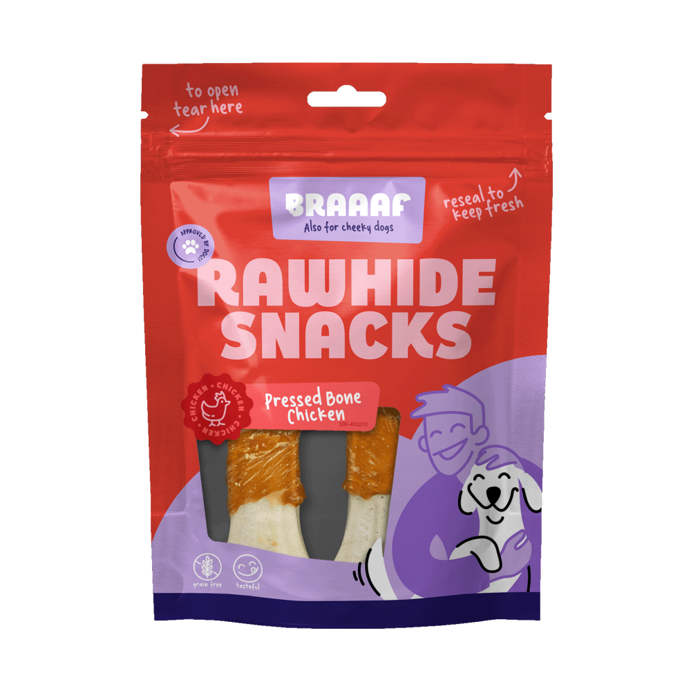 Braaaf Rawhide Pressed Bone Kip - 12,5 cm