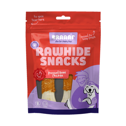 Braaaf Rawhide Pressed Bone Kip - 12,5 cm