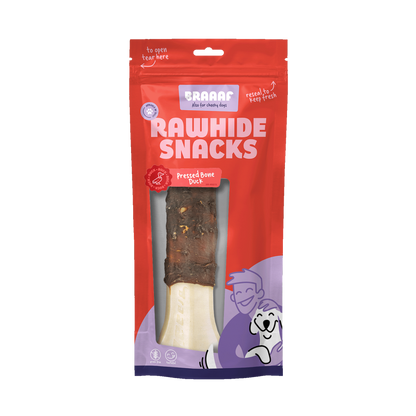 Braaaf Rawhide Pressed Bone Eend - 20 cm