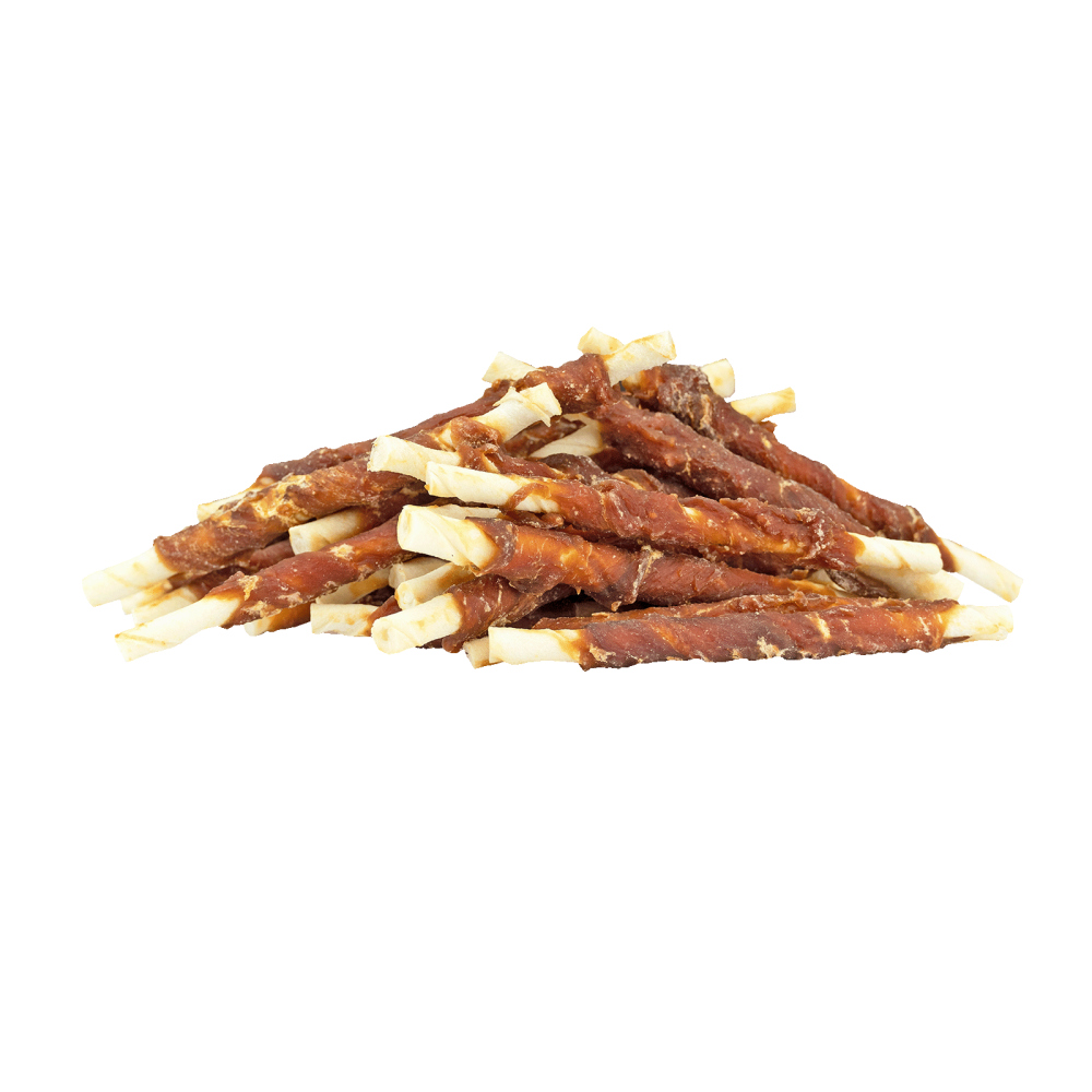 Braaaf Rawhide Roll Sticks Eend - 30 st.