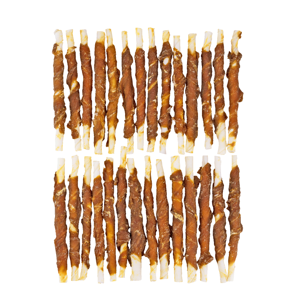 Braaaf Rawhide Roll Sticks Eend - 30 st.