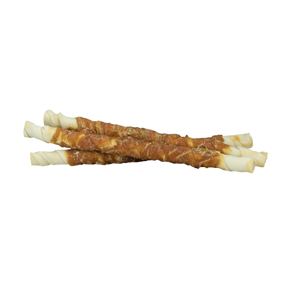 Braaaf Rawhide Twister Kip (3 st.) - 25 cm