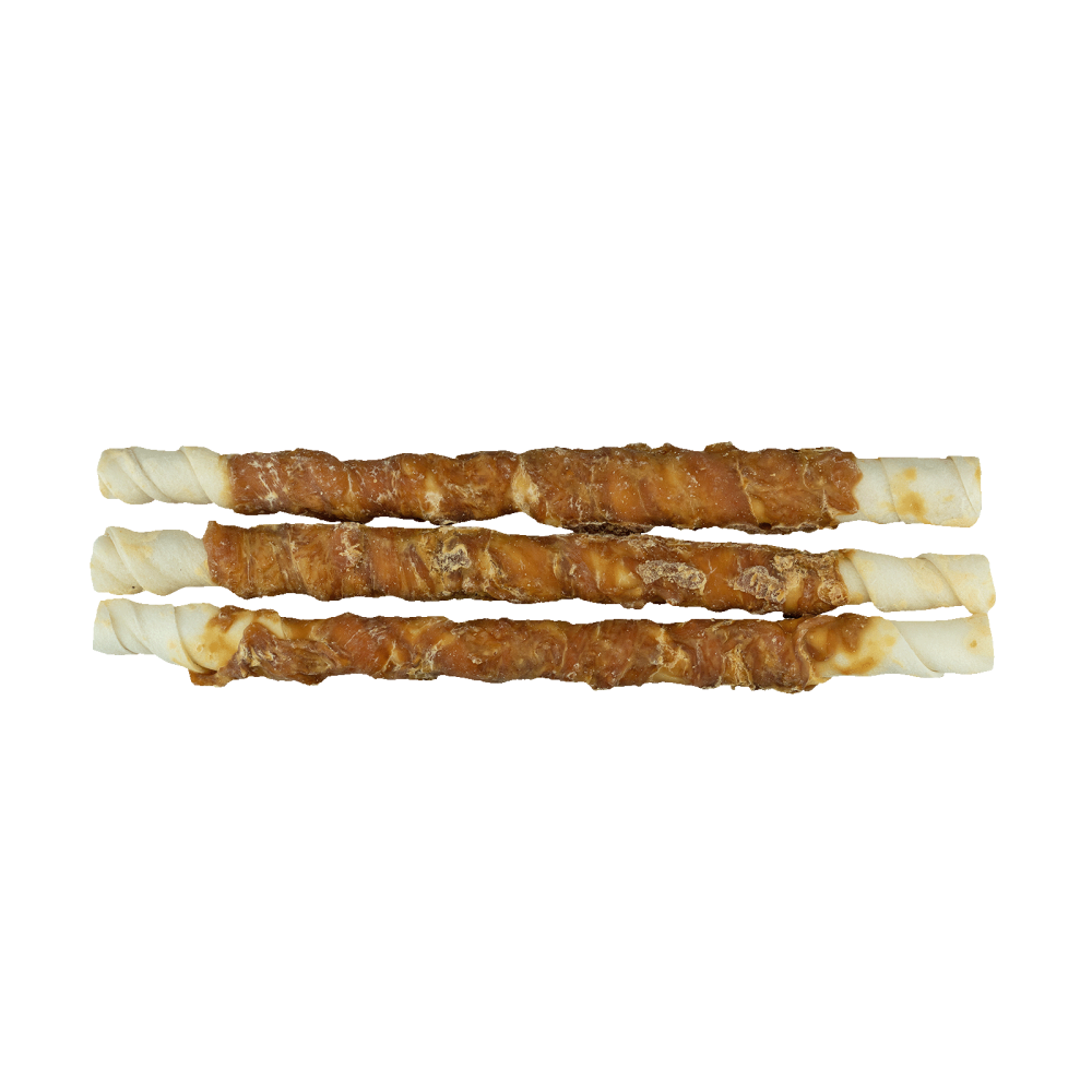 Braaaf Rawhide Twister Kip (3 st.) - 25 cm