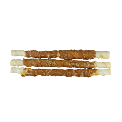 Braaaf Rawhide Twister Kip (3 st.) - 25 cm