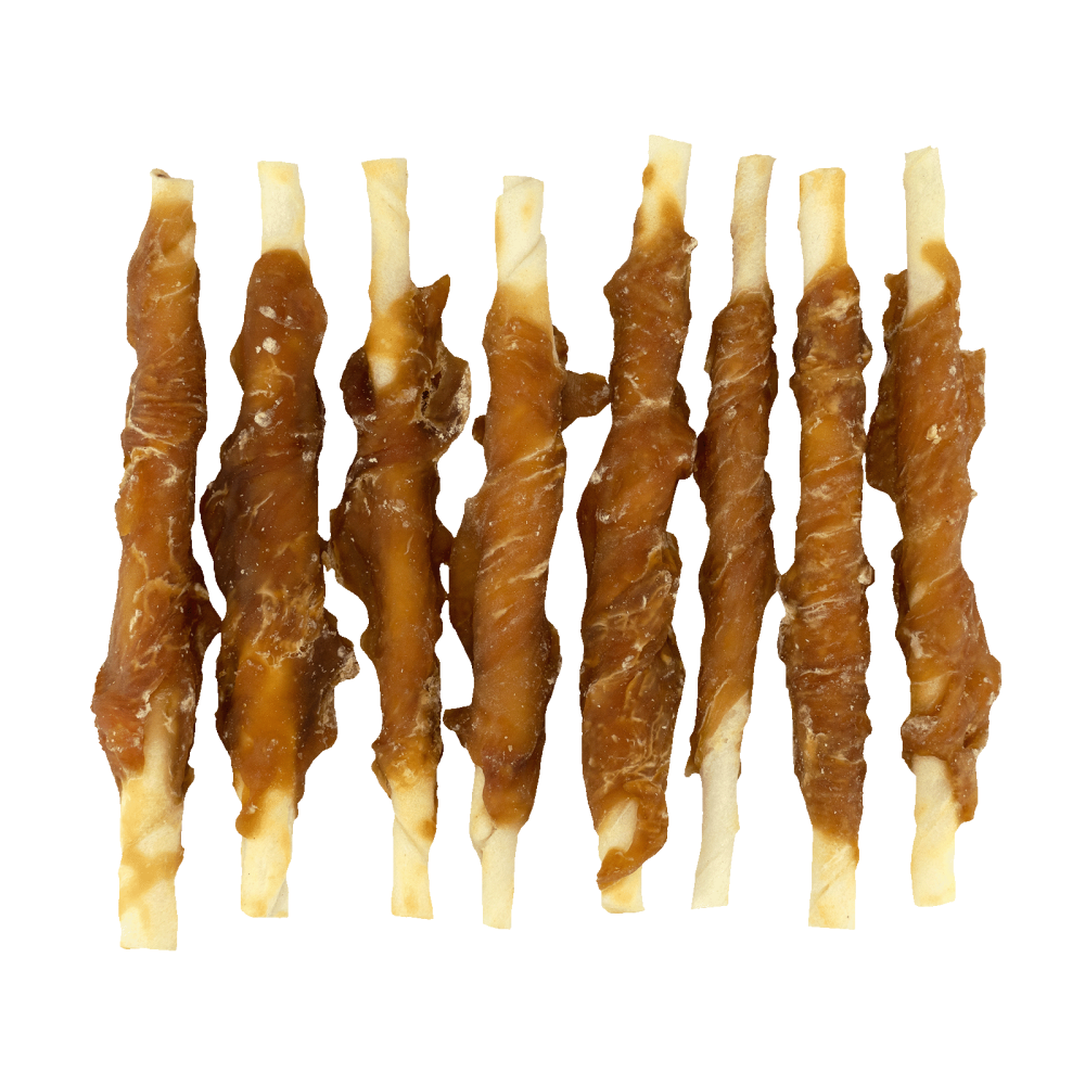 Braaaf Rawhide Roll Sticks Kip - 8 st.