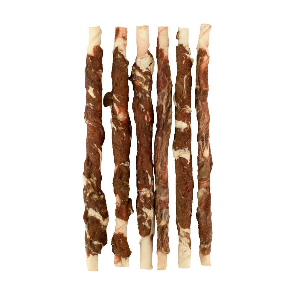 Braaaf Rawhide Twister Rund & Vis (6 st.) - 21 cm