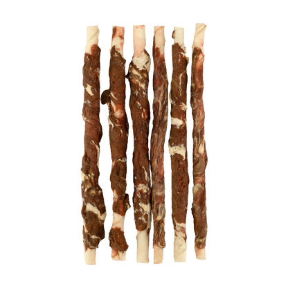 Braaaf Rawhide Twister Rund & Vis (6 st.) - 21 cm