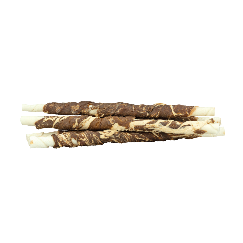 Braaaf Rawhide Twister Lam & Vis (6 st.) - 21 cm