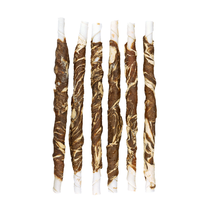 Braaaf Rawhide Twister Lam & Vis (6 st.) - 21 cm