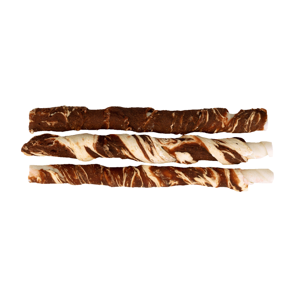 Braaaf Rawhide Twister Rund & Vis (3 st.) - 21 cm