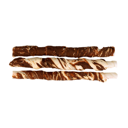 Braaaf Rawhide Twister Rund & Vis (3 st.) - 21 cm