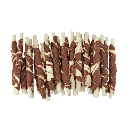 Braaaf Rawhide Roll Sticks Lam & Vis - 25 st.