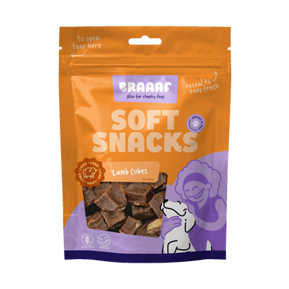 Braaaf Soft Snack Cubes - Lam & Vis