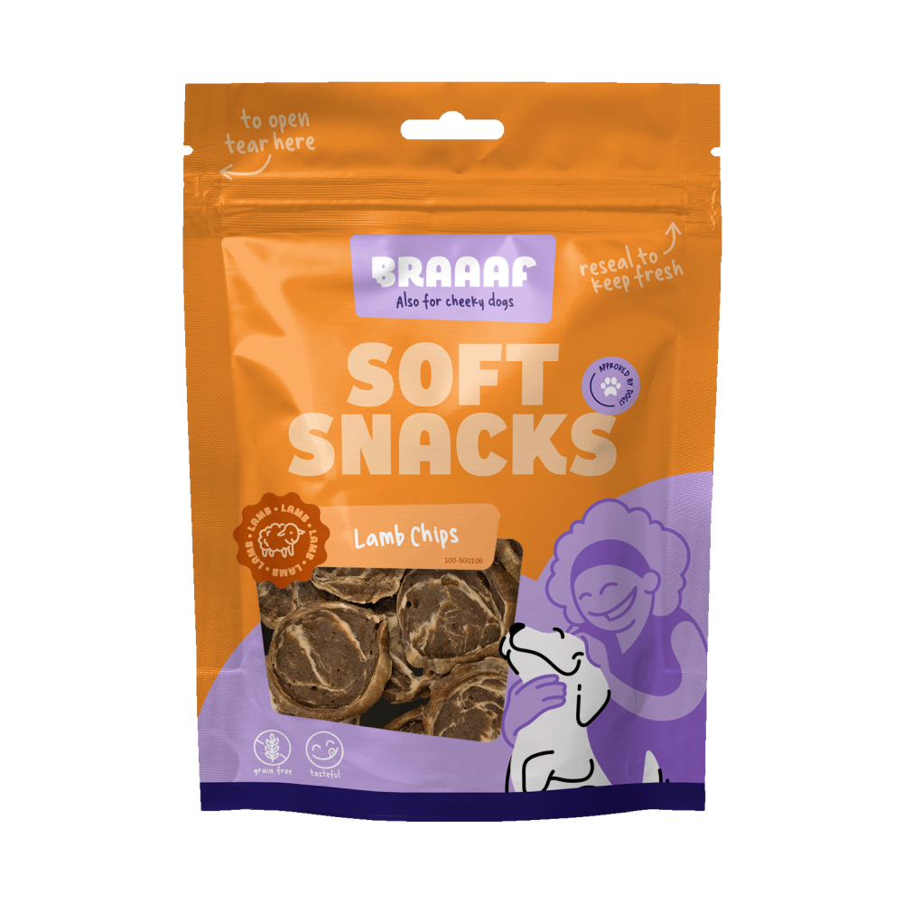 Braaaf Soft Snack Chips - Lam & Vis