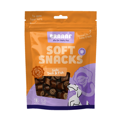 Braaaf Soft Snack Sushi - Eend & Vis