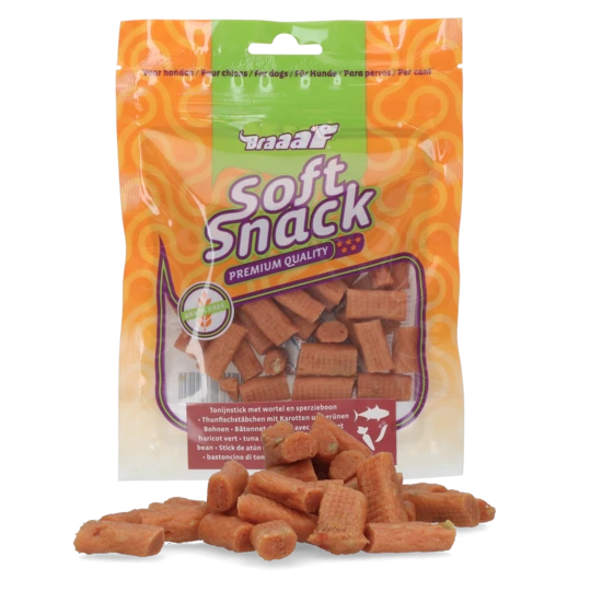 Braaaf Soft Snack Tonijnstick met wortel en sperzieboon