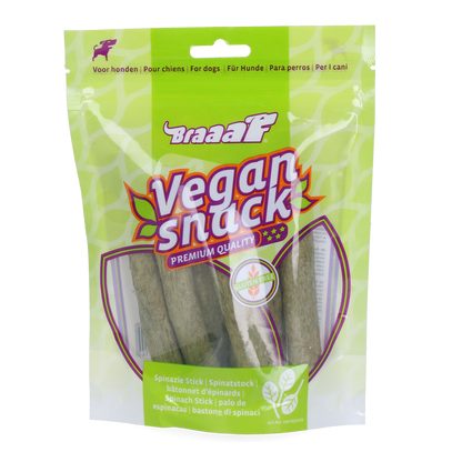 Braaaf Vegan Snack Spinazie Stick - 12 cm