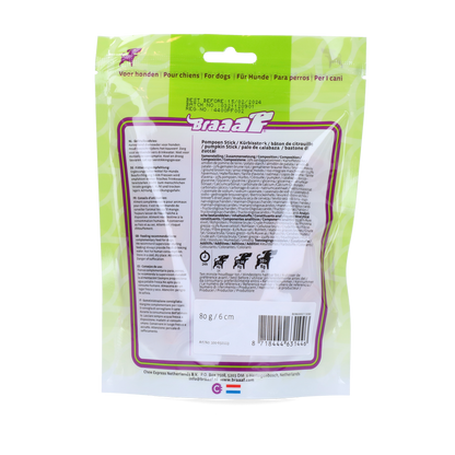Braaaf Vegan Snack Pompoen Stick - 6 cm