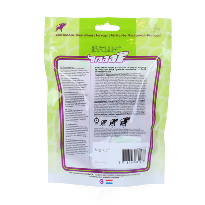 Braaaf Vegan Snack Rode Biet Stick - 6 cm