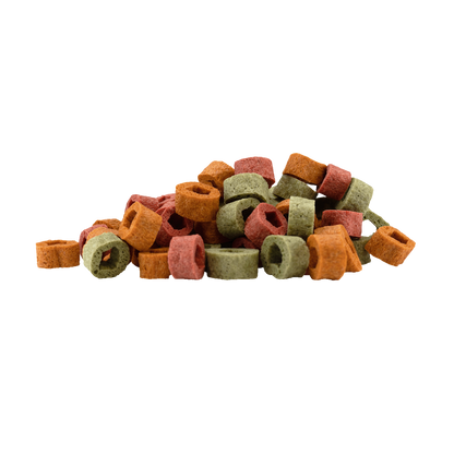 Braaaf Vegan Snack Mixed Hoops Spinach Pumpkin Beetroot - 1 cm