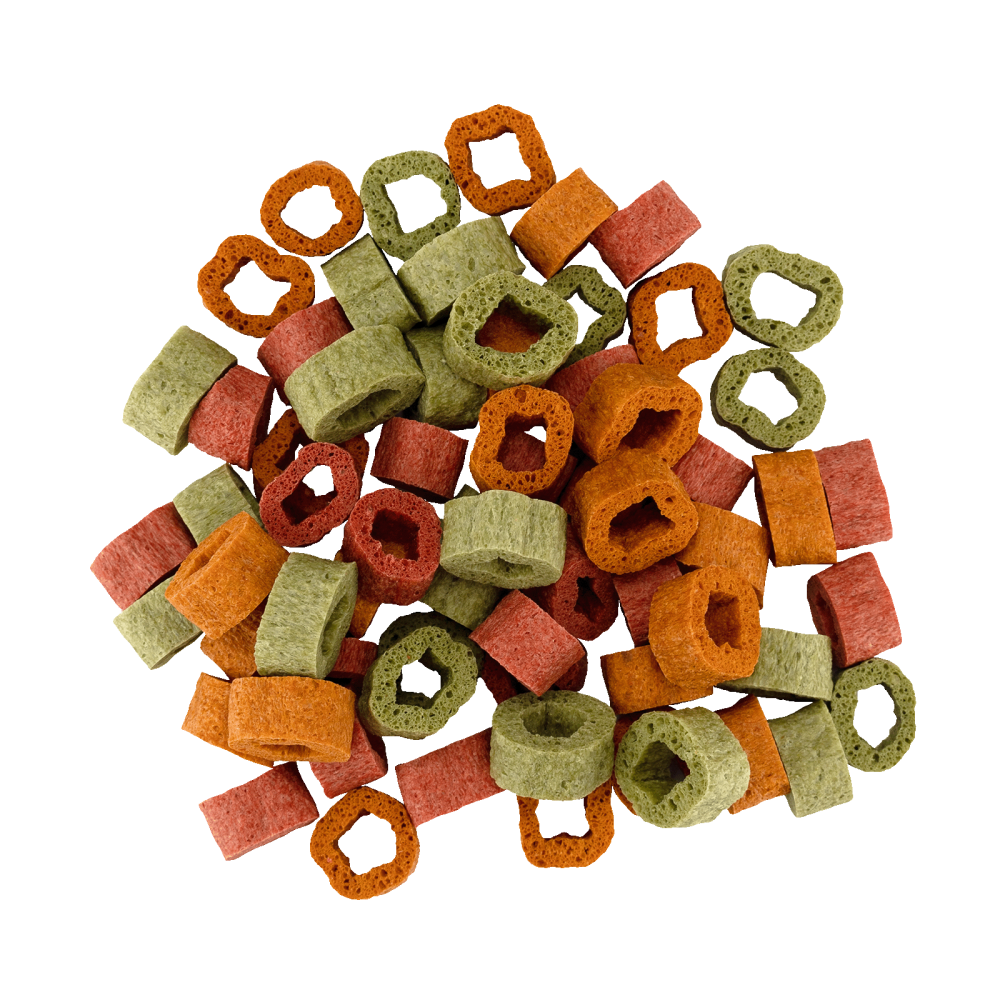 Braaaf Vegan Snack Mixed Hoops Spinach Pumpkin Beetroot - 1 cm