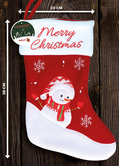 Kerstsokken Christmas Stocking Snowman