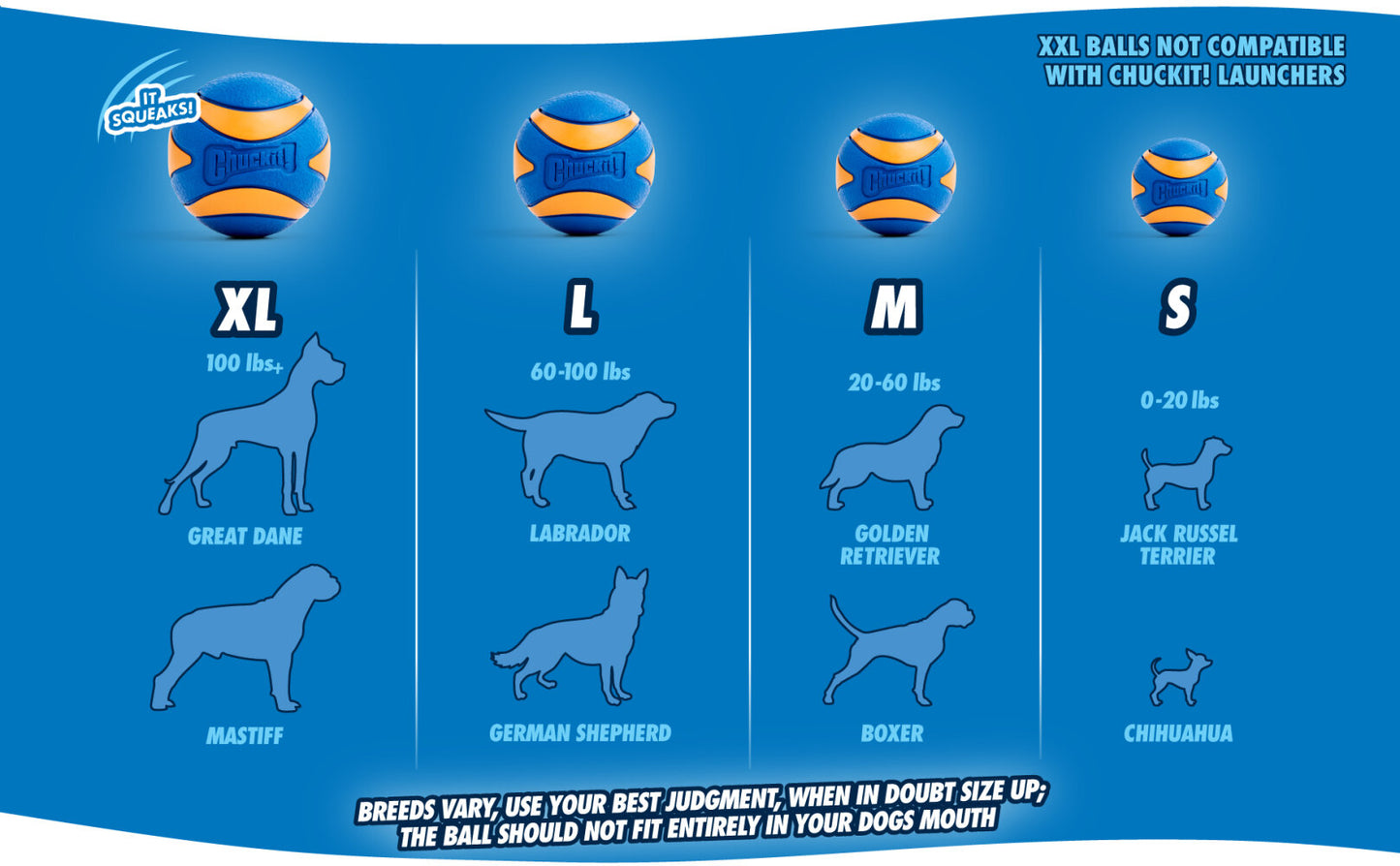 Chuckit! Ultra Squeaker Ball S (2-pack)