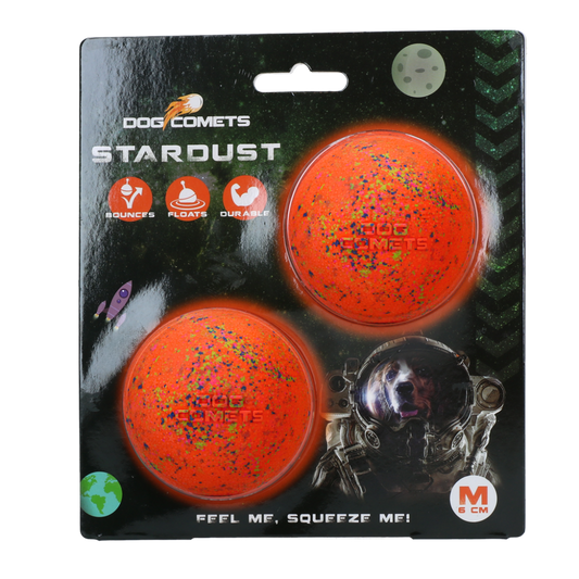 Dog Comets Stardust Oranje M (2-Pack)