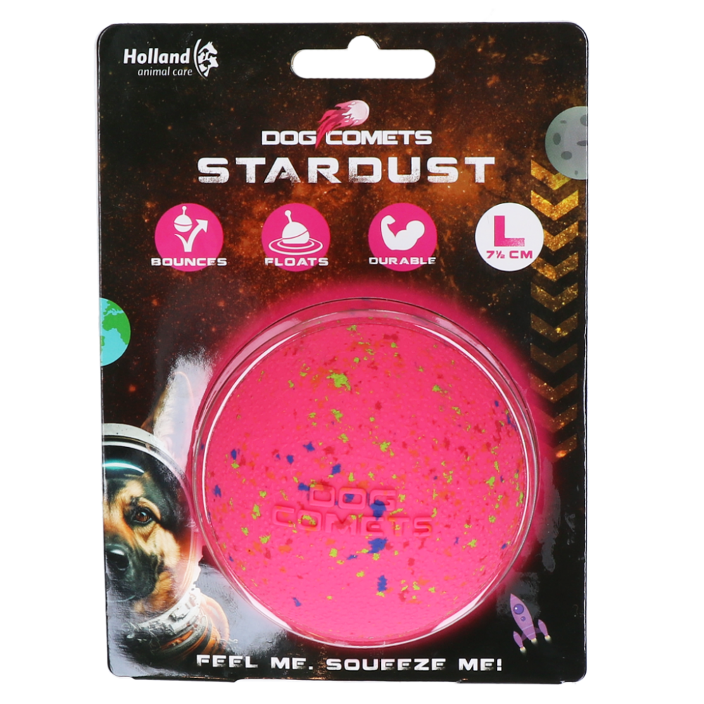 Dog Comets Ball Stardust Roze L