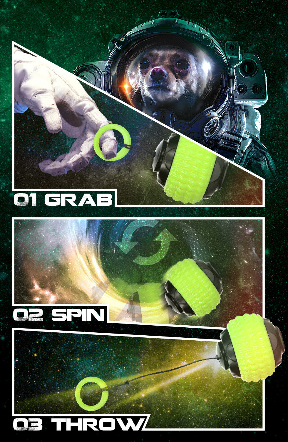 Dog Comets Blazar Jet Groen